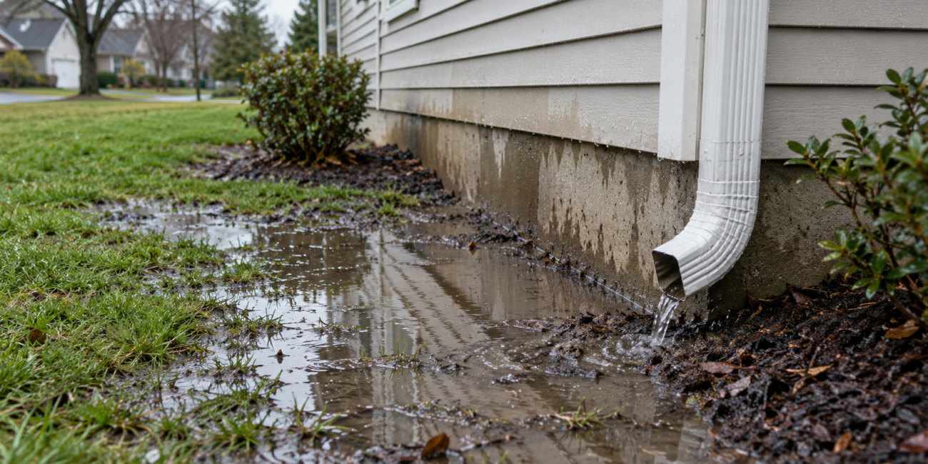 home with poor yard drainage